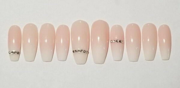 French Pink and White Ombre - Image 2