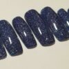 Changing Thermo Sparkly Blue Shades Long Square with Studs - Image 8