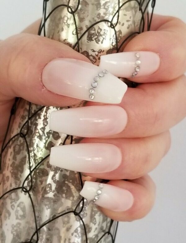 French Pink and White Ombre