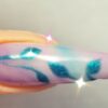 Pink Purple Teal Ballerina with 4 Ombre Accent Nail Design Acrylic Nail Tip - Image 8