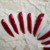 Cardi B Nails - Ruby Red Half White - Image 8
