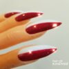 Cardi B Nails - Ruby Red Half White