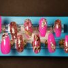 Hot Pink Long Press On Nail Tips