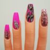 Hot Pink Long Press On Nail Tips