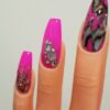 Hot Pink Long Press On Nail Tips