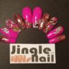 Hot Pink Long Press On Nail Tips