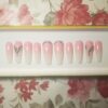 Luxury Baby Boomer Nude Pink Ombre With Crystal Bling For Pretty Hands - Image 8