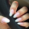Luxury French White Pink Ombre Nails - Image 2