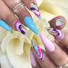 Swirling Colors of Summer Fun Press-ons