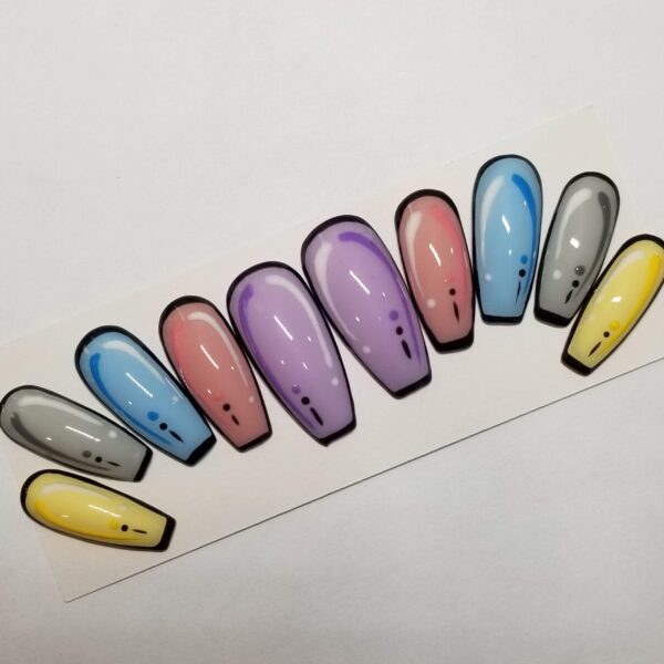 Cartoon Comic Press on nails