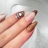 brown heart french design