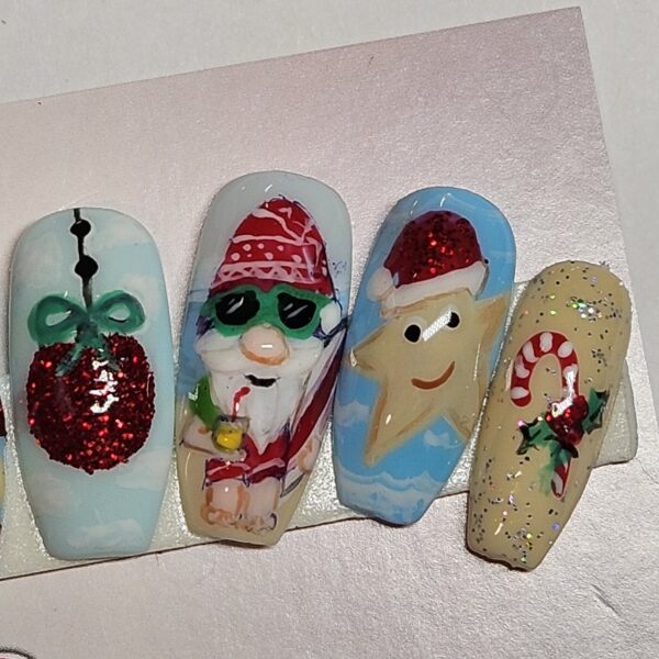 Caribbean Christmas Press-on Nails - Image 2