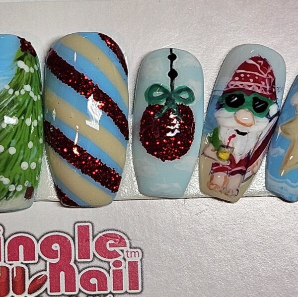 Caribbean Christmas Press-on Nails - Image 3