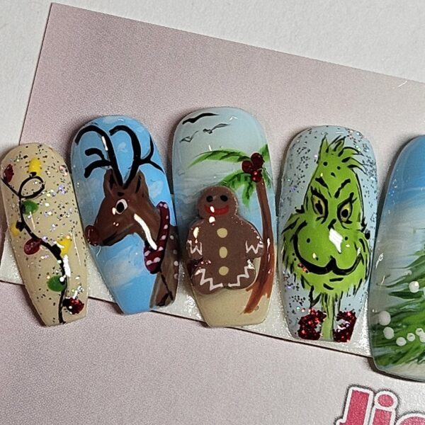 Caribbean Christmas Press-on Nails - Image 4