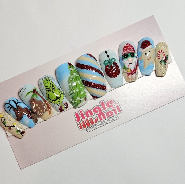 Caribbean Christmas Press-on Nails - Image 6